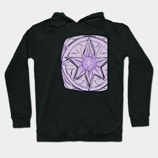 Purple Mandala Star Abstract Design No. 988 Hoodie